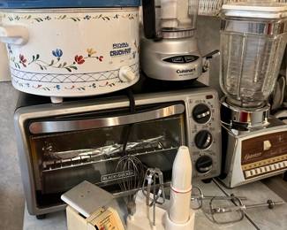 Crock pot, toaster oven, food processor, blender