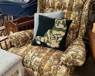 Vintage upholstered chair 1/2