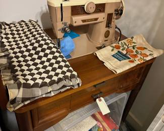 Singer sewing machine, fabric