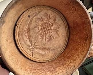 Vintage butter press and stamp