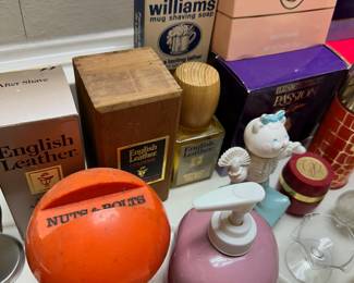 Bathroom items and perfume