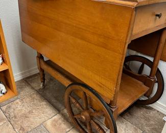 Wooden tea cart