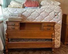 Early American Book Shelf Head Board Full Size Mattress BS