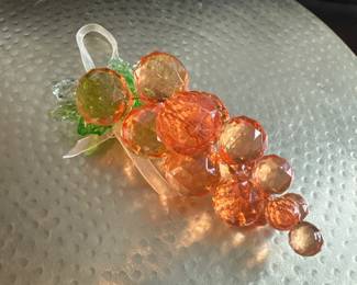 Lucite Orange Grapes with Lucite Green Leaves