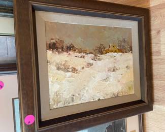 Winter Farm By Local Artist Mary Hortman 