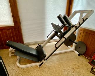 ParaBody Serious Steel, USA compact leg press, with (4) 45 lb weights $495.