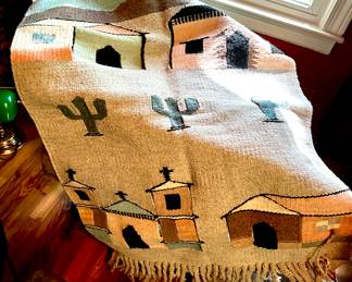 Vintage hand woven rug/wall blanket 