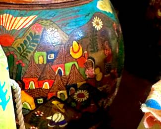 Vintage Mexican Folk Art “village story”
Bowl 