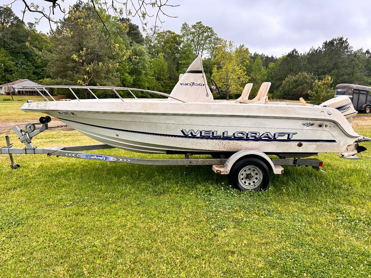 Wellcraft boat with trailer.