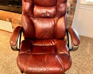 Leather office chair.