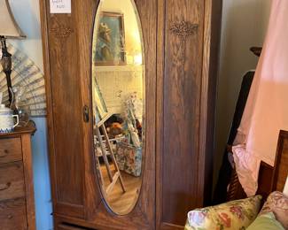 Antique Armoire with Mirror 