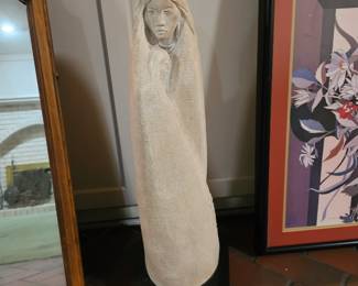 Vintage Acoma Sculpture Mother & Child Pueblo.  Large