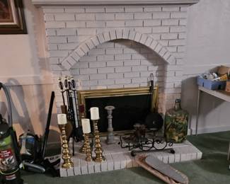 Misc. fireplace equipment and decorations