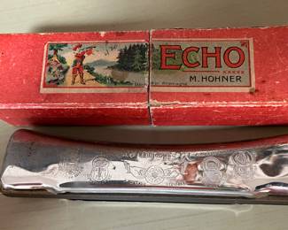 Fabulous vintage harmonica with box!