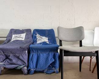 Homary Modern Upholstered Dining/Side Chairs. Qty =6 for $1250 OBO (H32xW20xD20).Color Grey)