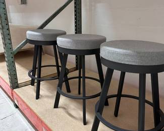 All Modern Backless Counter Stools $250 OBO for all three . Qty = 3.  Appx  Diameter 15.5 x H26 