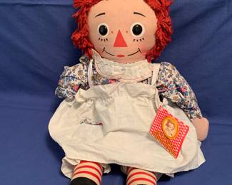 This is a very desirable Knickerbocker Raggedy Ann, manufactured in 1971. She is in “like new” condition (no box). Still has tag attached, no bar code. 