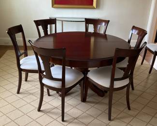 GRANGE 56' ROUND TABLE WITH 2 SELF STORING 19" LEAVES - SISAL 10'8 X 10'7 RUG