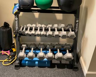 WEIGHT RACK WITH WEIGHTS