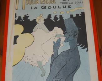 Moulin Rouge vintage framed poster