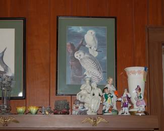 Candlesticks and figurines. And Audubon prints too!