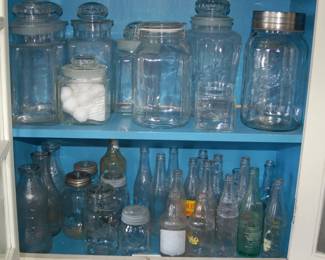 Vintage canisters and bottles