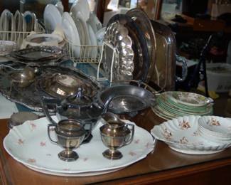 Silverplate and platters