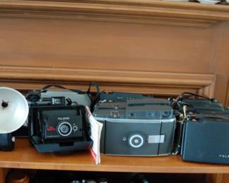 Vintage Polaroid cameras