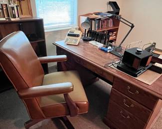 Office Desk, Credenza and Chair