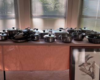 Lots of Cookware   (Revere Ware and Duncan Hines) in Addition to Several  Cast Iron Skillets 