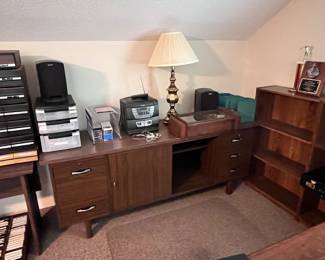 Credenza, Book Cases, Extra Work Table
and Sony Stereo System