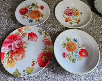 Floral Kitchen Plates