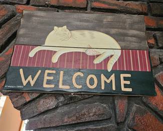 Cat Welcome Sign 