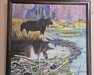 Moose Framed Canvas 