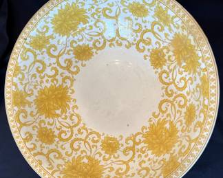 Large Ceramic Bowl with yellow design 