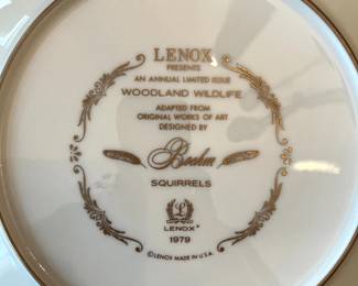 Lenox Woodland Wildlife Plate 