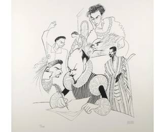 AL HIRSCHFELD (AMERICAN, 1903-2003) LITHOGRAPH | Shakespeare
Ed. 77/200
17.75 x 20.5 in.(sight)
 - w. 27.5 x h. 31 in. (frame)