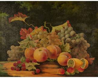 W. HARTSHORNE (EARLY 20TH CENTURY) | Still life with grapes and berries.

