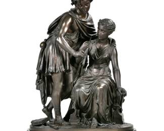 JEAN-LEON (LOUIS) GREGOIRE (FRENCH, 1840-1890) BRONZE | Flute players
bronze on a conforming plith, signed L. GREGOIRE
 - l. 11 x w. 19 x h. 24 in.
