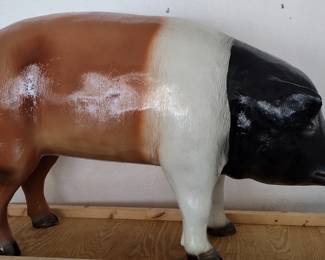 Life size pig display hand painted on both sides. Very authentic looking!