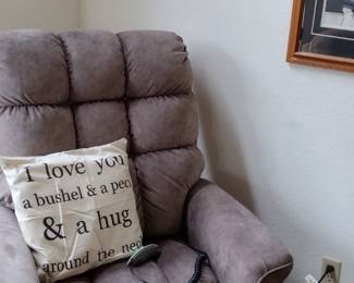 Motorized lift chair; ultra suede; like new