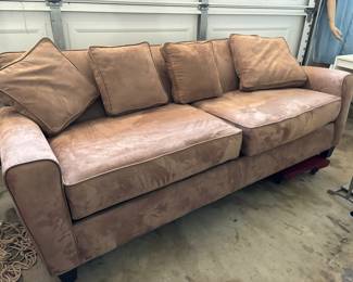 Sofa bed in ultra suede. Very clean; like new