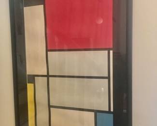 Piet Mondrian  print  (PM21) matted and framed 