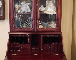 Vintage Mahogany Secretary Desk and Bookcase.