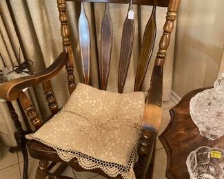 Vintage Antique Wooden Rocking Chair.
