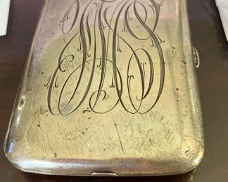 Monogrammed Sterling case on chain 