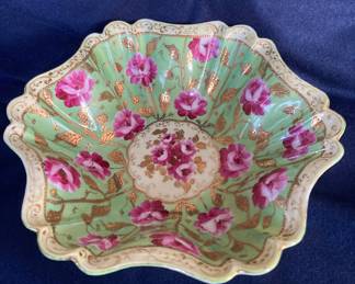 Beautiful hand painted molded bowl 