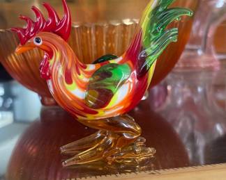 Murano style rooster - small
