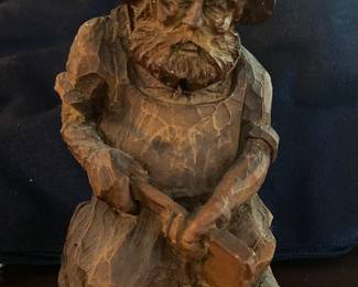 Old bottle - man holding an ax