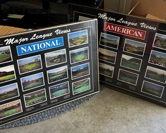 Major league views matted and framed
Baseball stadiums 